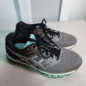 ASICS Women's GEL-Quantum 180 Grev/Mint Athletic Sneakers Size 6 US